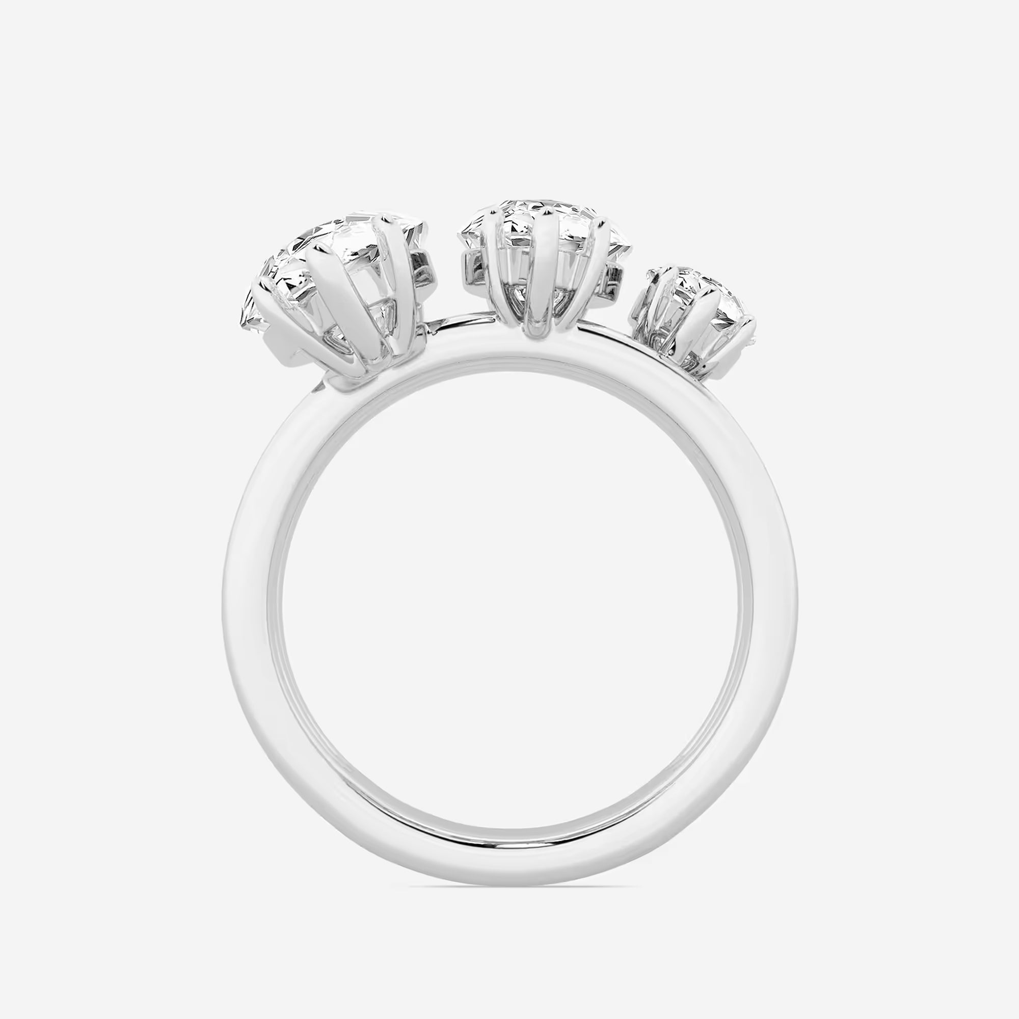 Gradiora Marquise Lab-Grown Diamond Three-Stone Ring