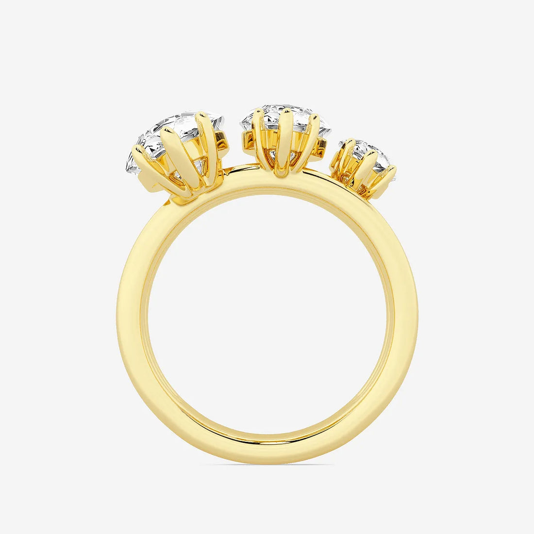 Gradiora Marquise Lab-Grown Diamond Three-Stone Ring
