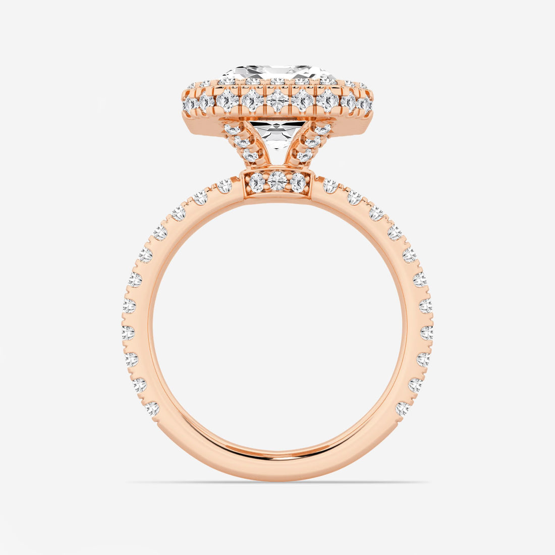 Emerald Cut Double Halo Engagement Ring