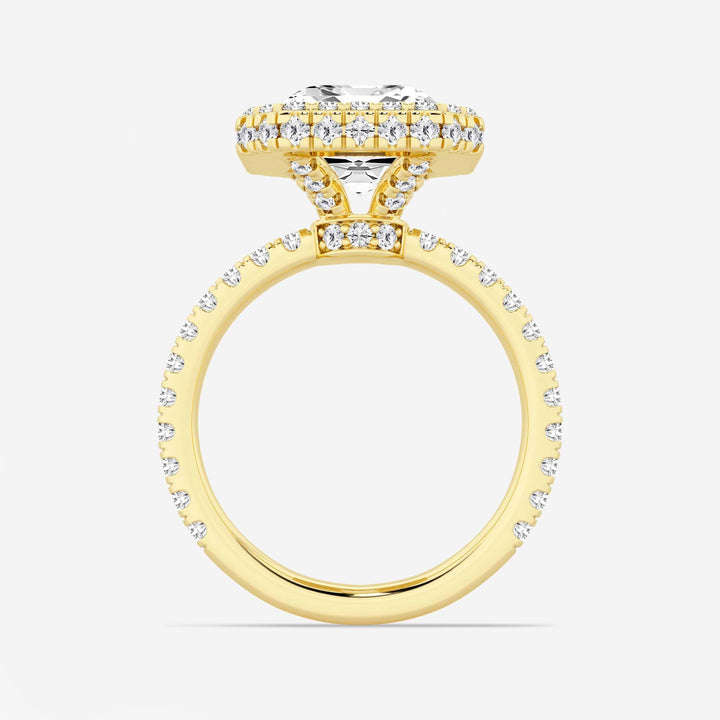 Emerald Cut Double Halo Engagement Ring