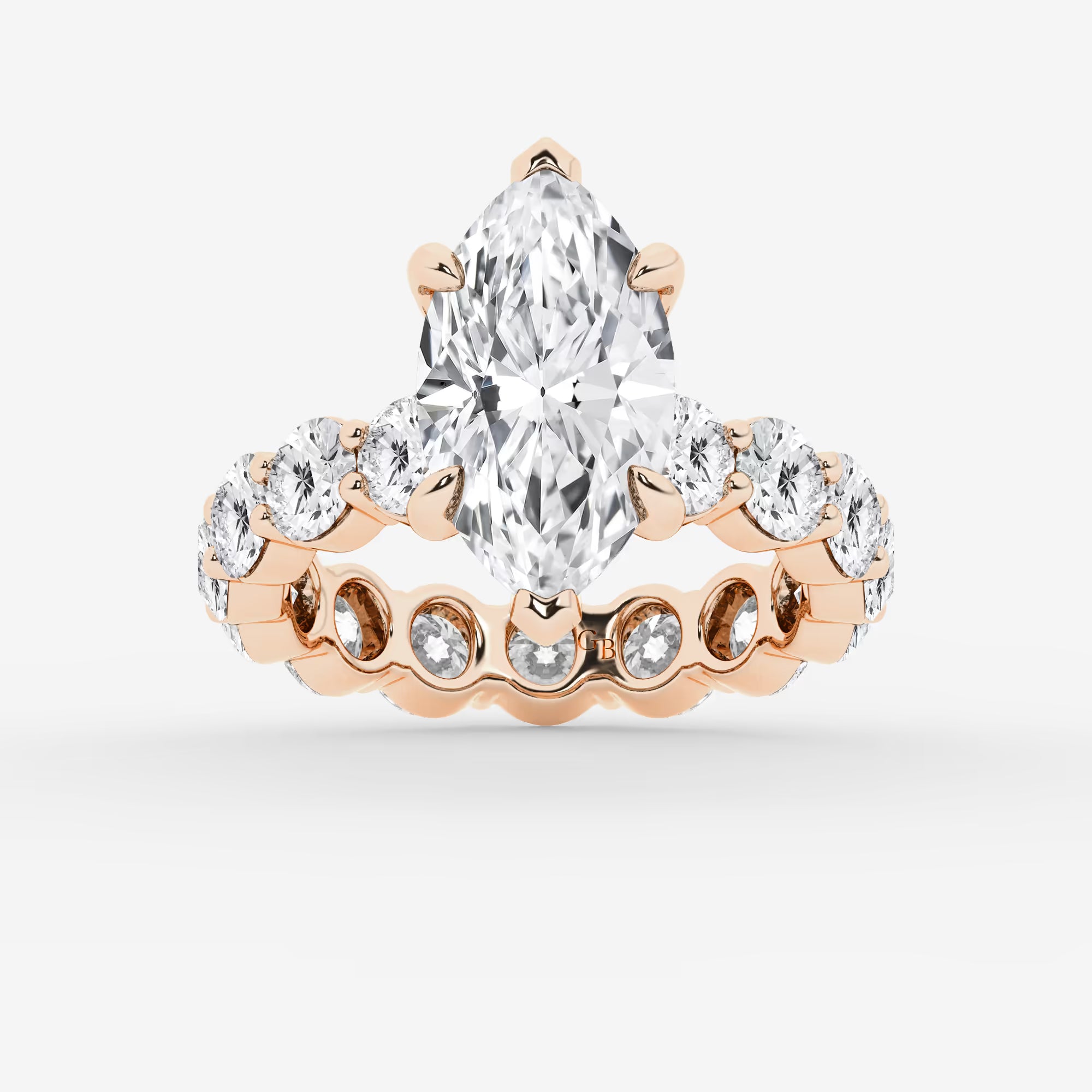 Eterna Marquise Lab-Grown Diamond Solitaire Eternity Engagement Ring