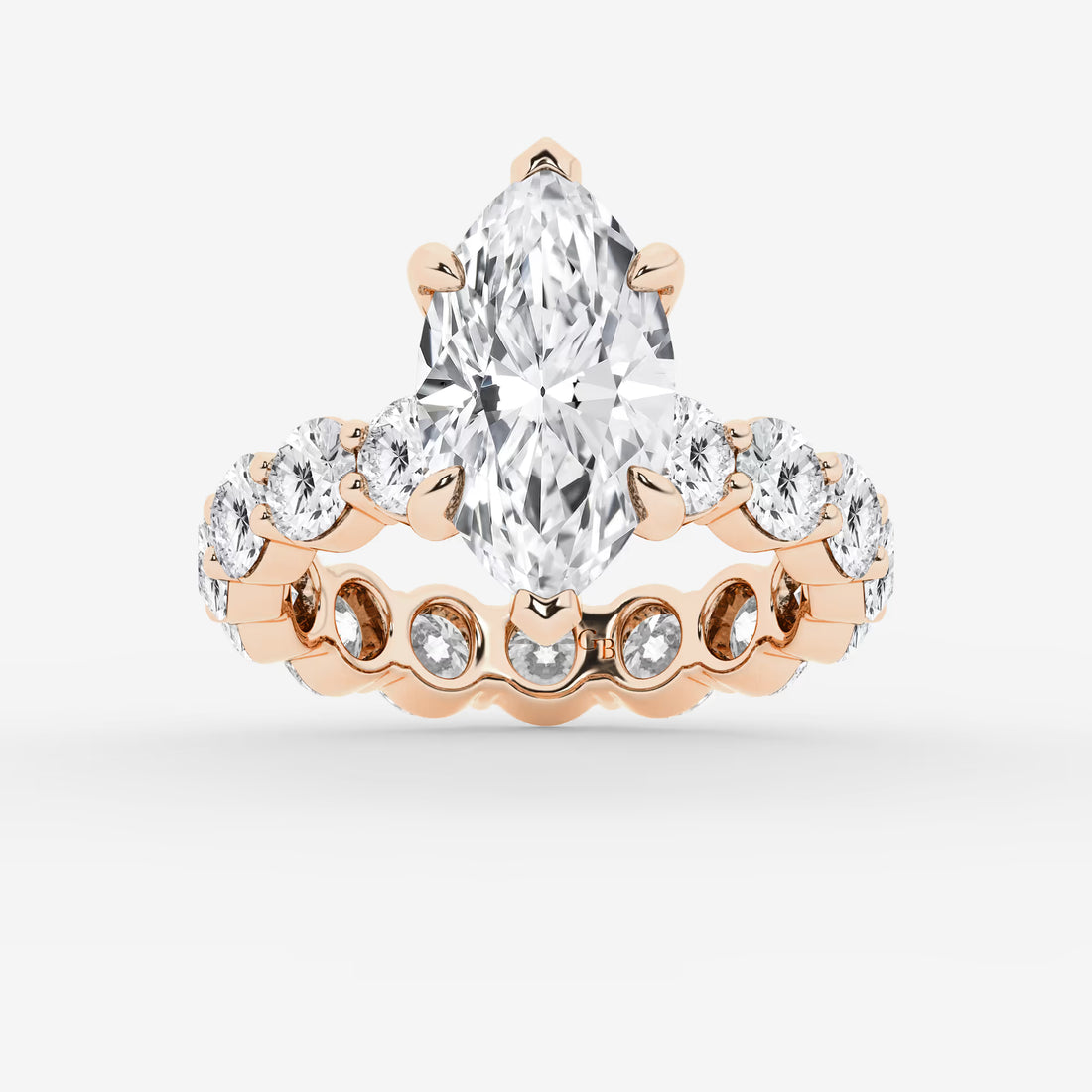 Eterna Marquise Lab-Grown Diamond Solitaire Eternity Engagement Ring