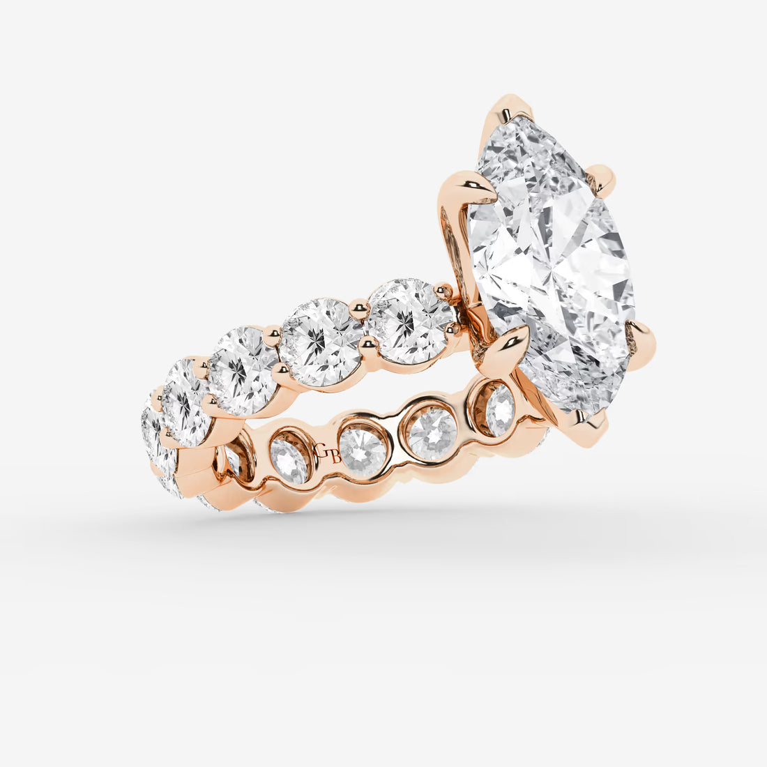 Eterna Marquise Lab-Grown Diamond Solitaire Eternity Engagement Ring