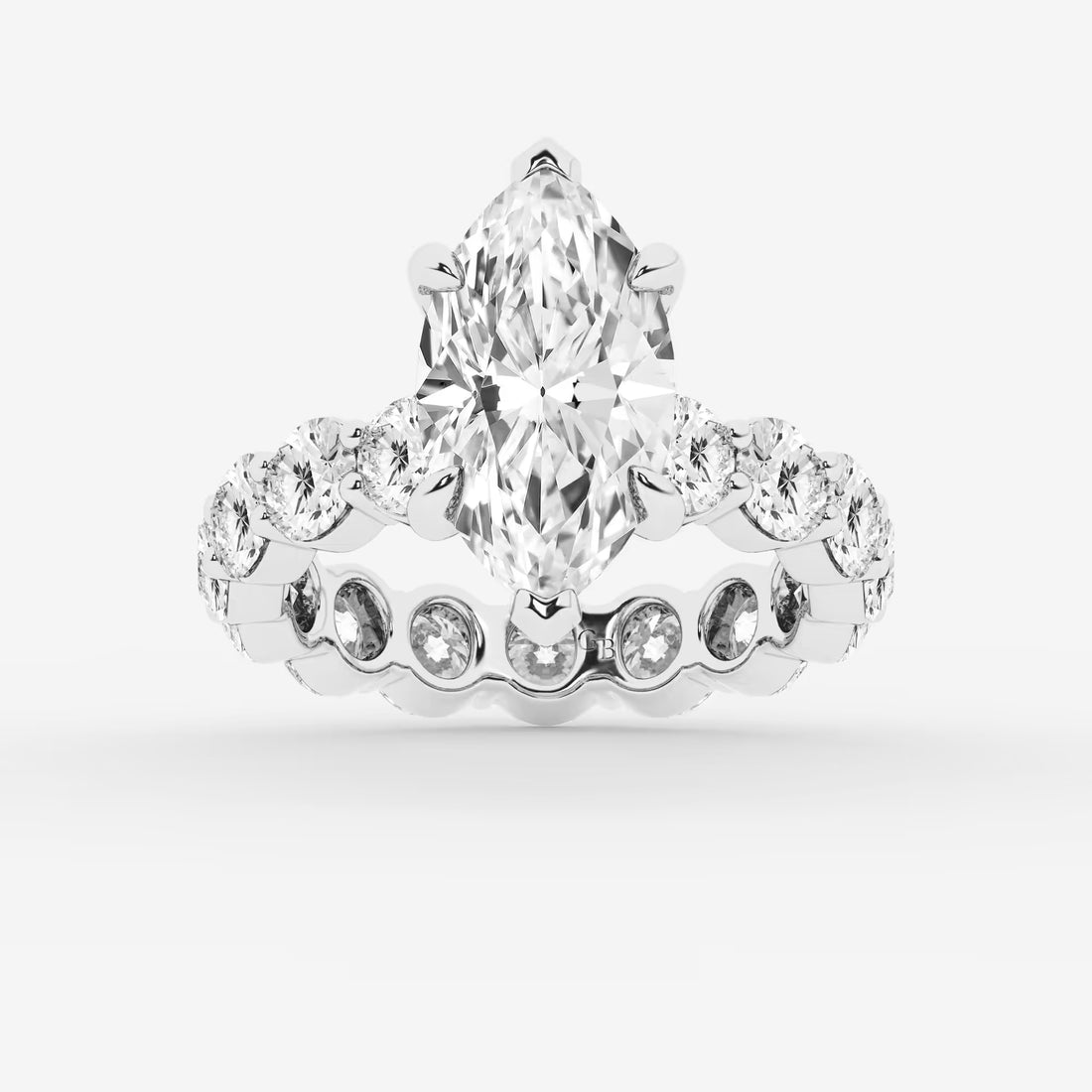 Eterna Marquise Lab-Grown Diamond Solitaire Eternity Engagement Ring