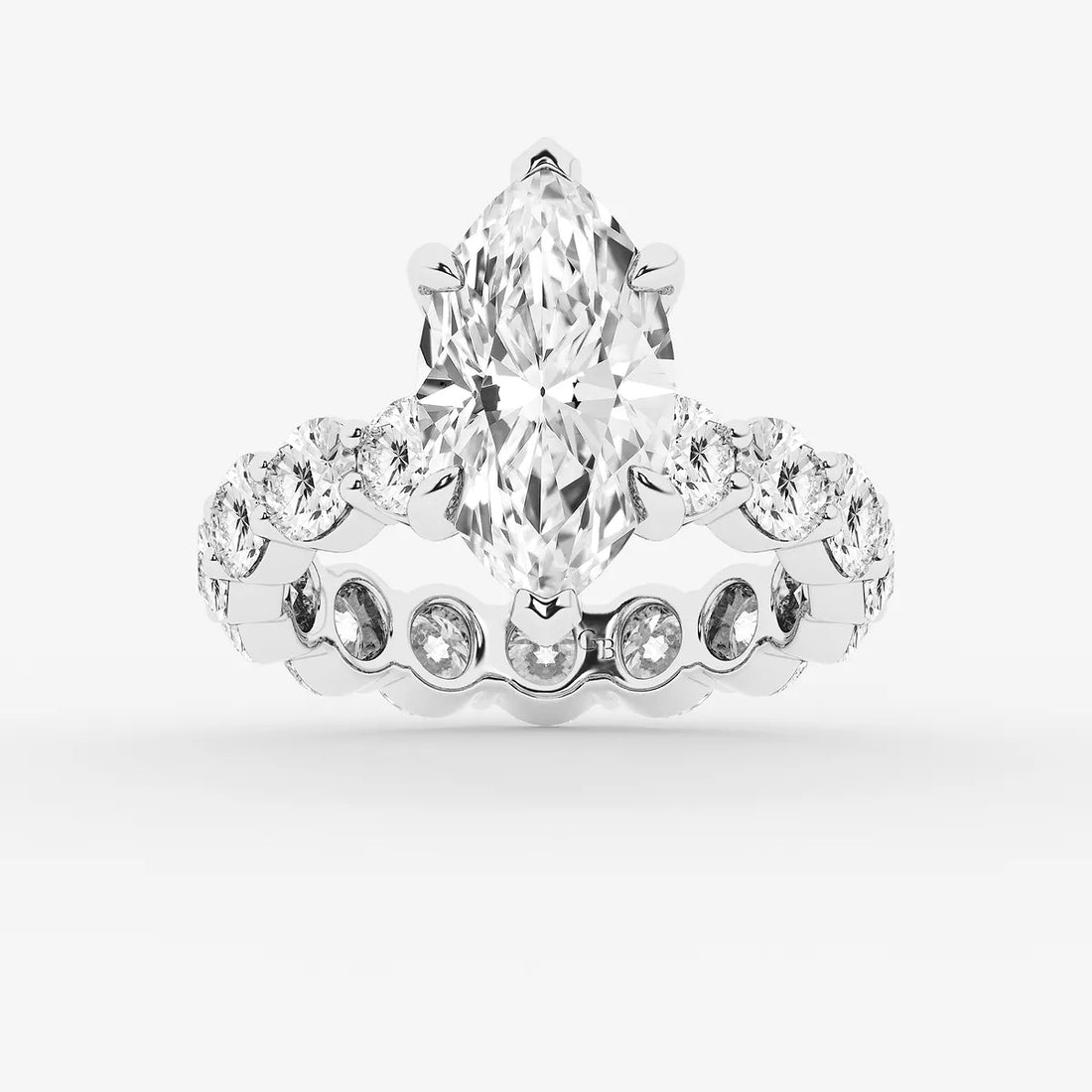 Eterna Marquise Lab-Grown Diamond Solitaire Eternity Engagement Ring