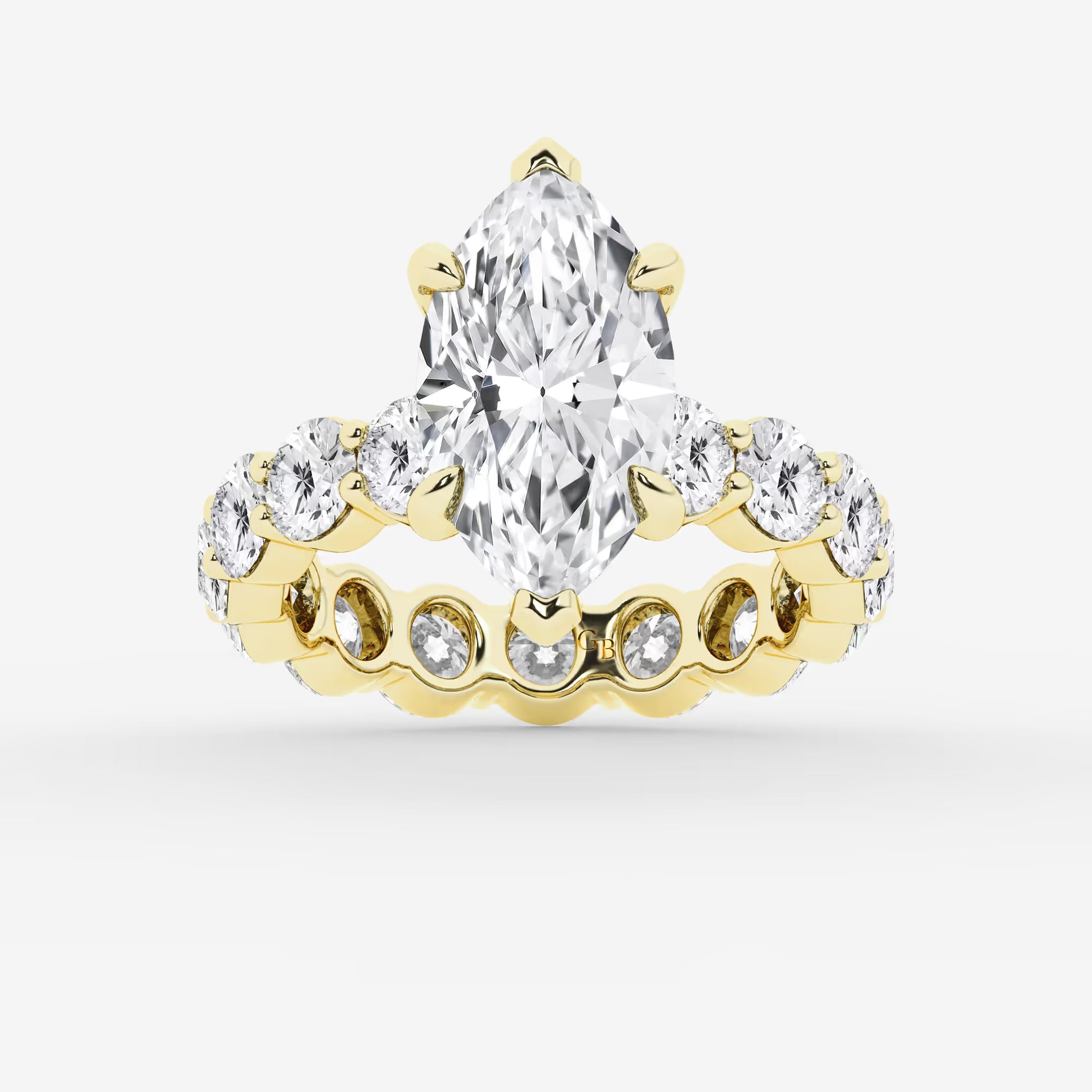 Eterna Marquise Lab-Grown Diamond Solitaire Eternity Engagement Ring