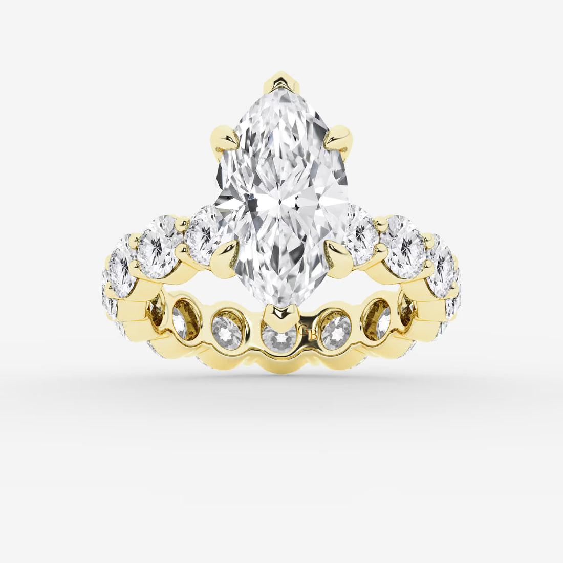Eterna Marquise Lab-Grown Diamond Solitaire Eternity Engagement Ring