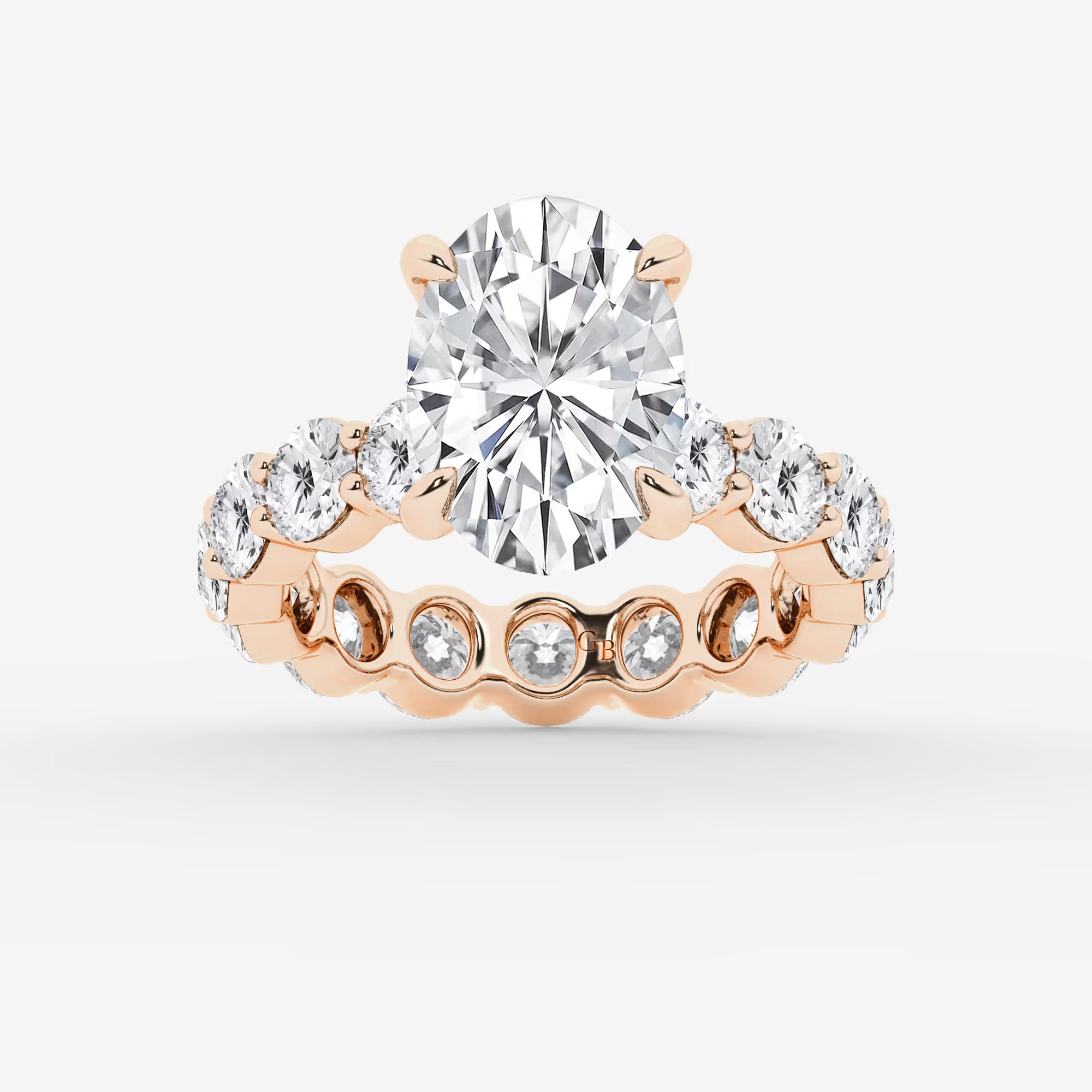 Timeless Oval Cut Lab-Grown Diamond Eternity Solitaire Engagement Ring