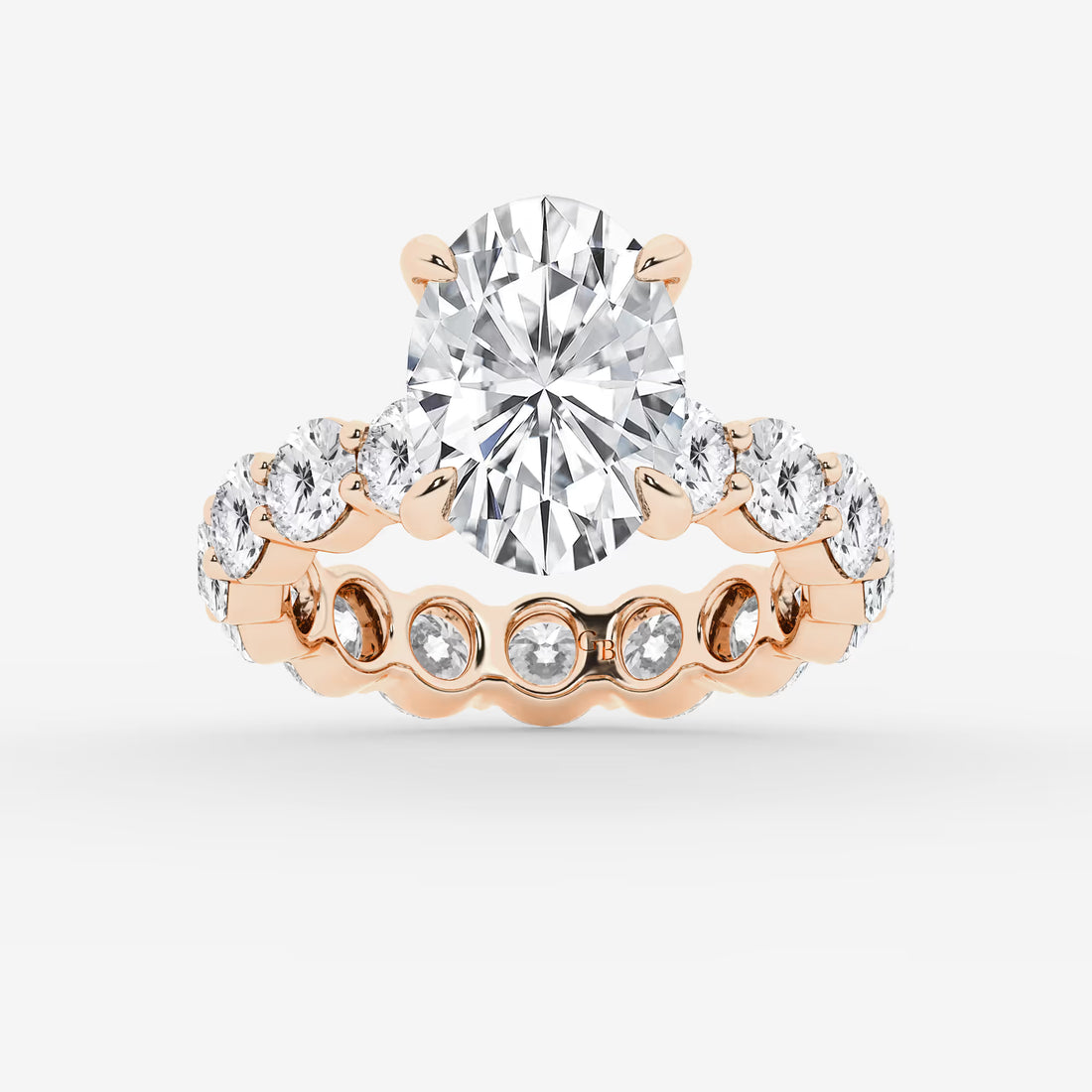 Timeless Oval Cut Lab-Grown Diamond Eternity Solitaire Engagement Ring