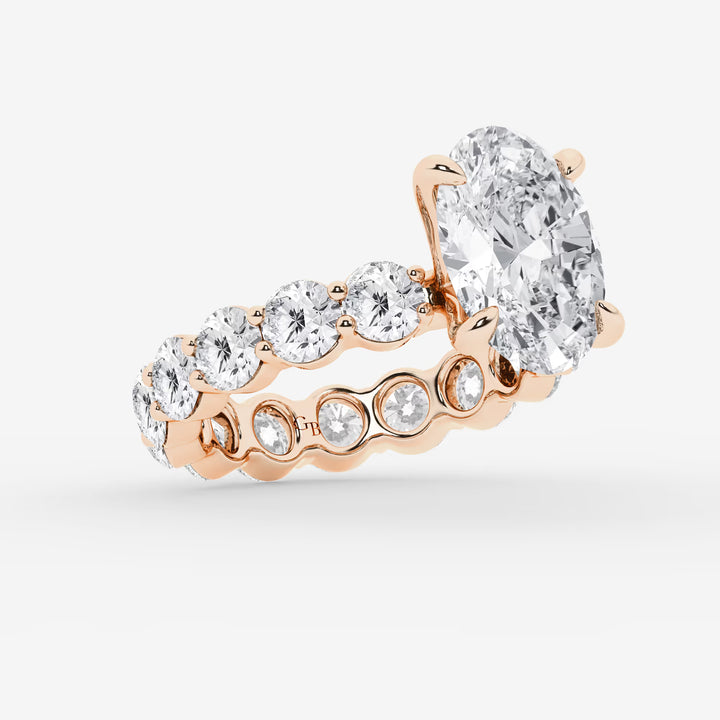 Timeless Oval Cut Lab-Grown Diamond Eternity Solitaire Engagement Ring