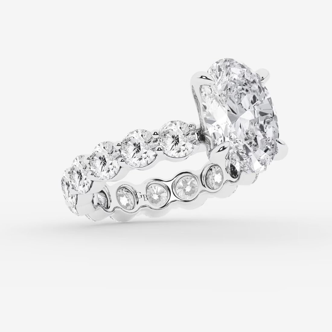 Timeless Oval Cut Lab-Grown Diamond Eternity Solitaire Engagement Ring