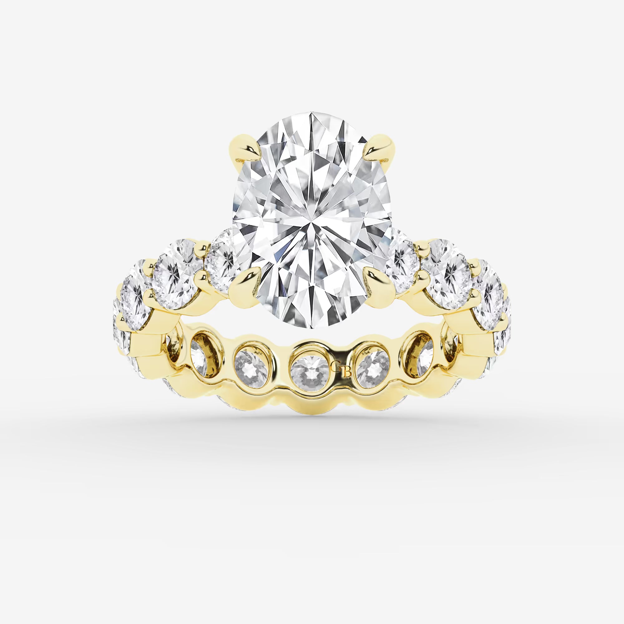 Timeless Oval Cut Lab-Grown Diamond Eternity Solitaire Engagement Ring