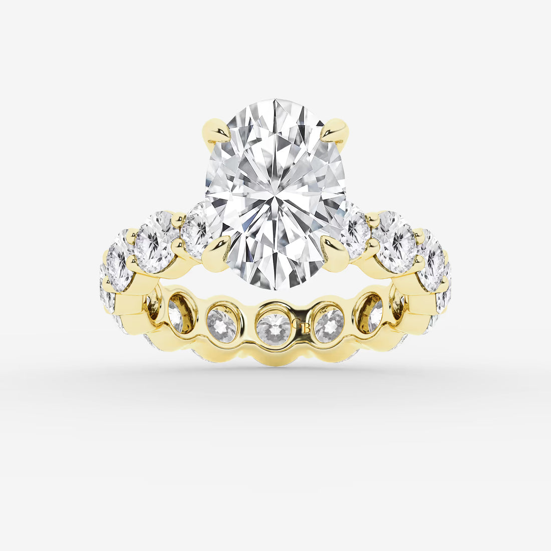Timeless Oval Cut Lab-Grown Diamond Eternity Solitaire Engagement Ring