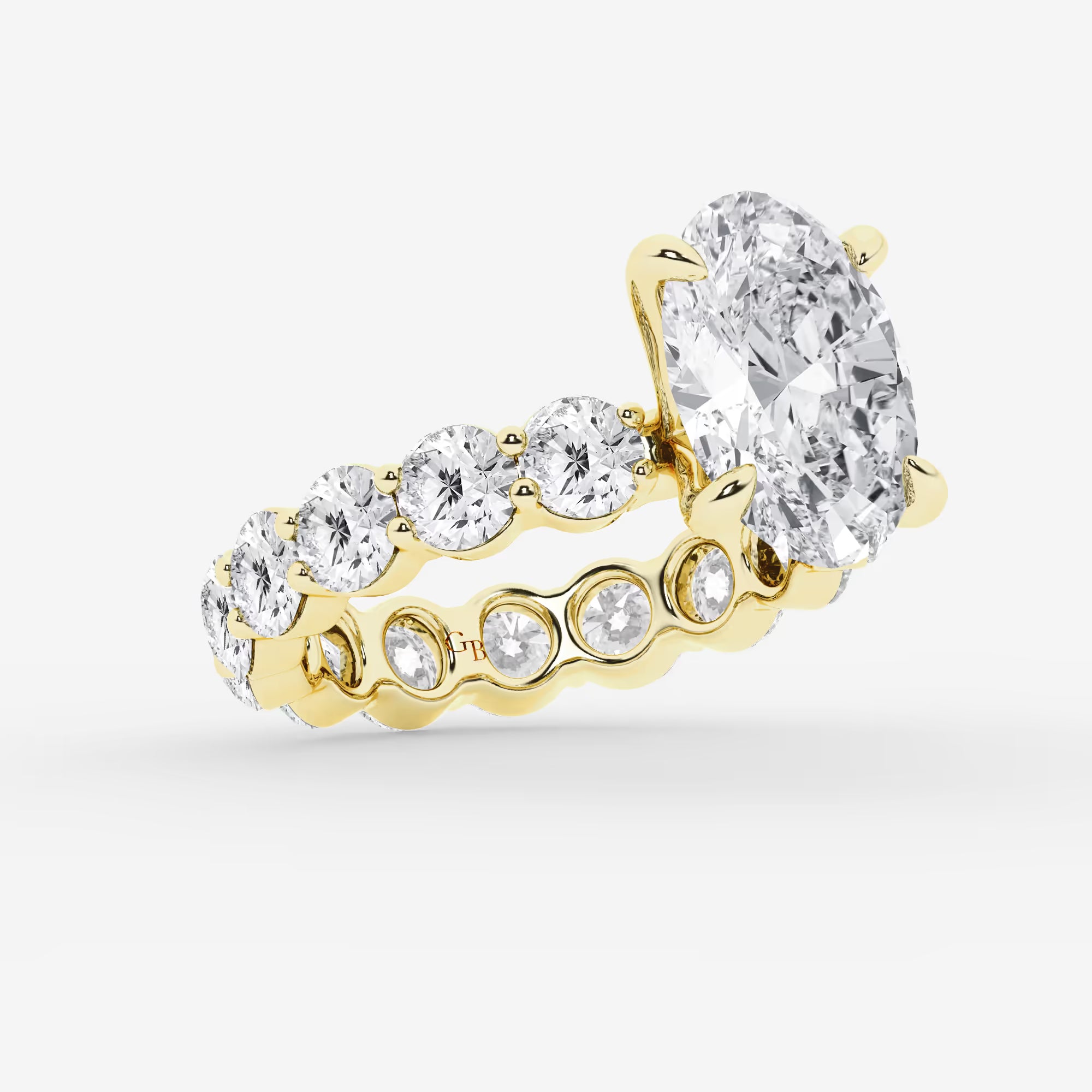 Timeless Oval Cut Lab-Grown Diamond Eternity Solitaire Engagement Ring