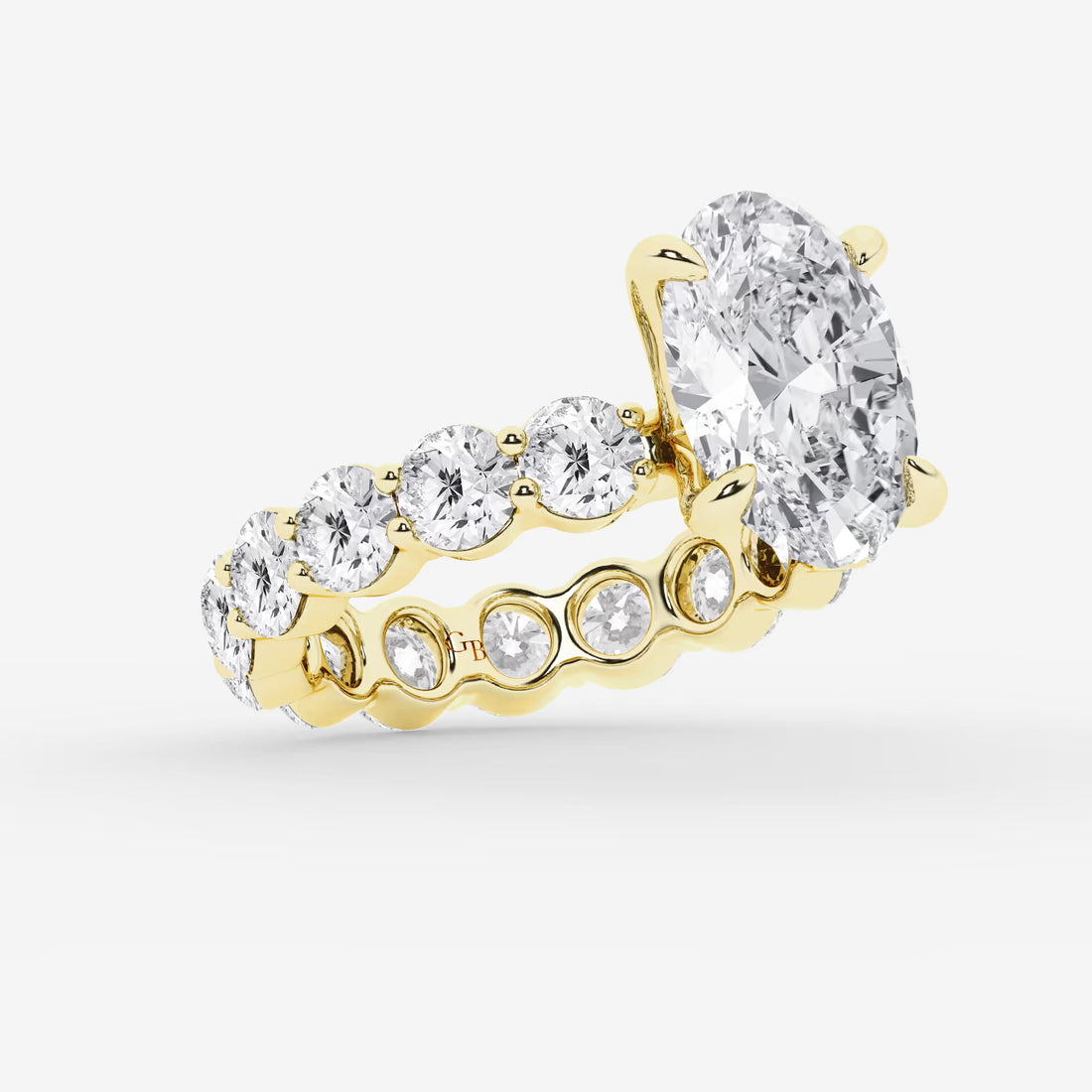 Timeless Oval Cut Lab-Grown Diamond Eternity Solitaire Engagement Ring
