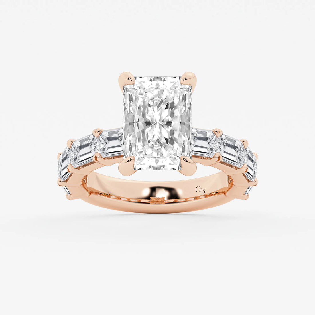 Seraphine Radiant Lab-Grown Diamond Hidden Halo Engagement Ring
