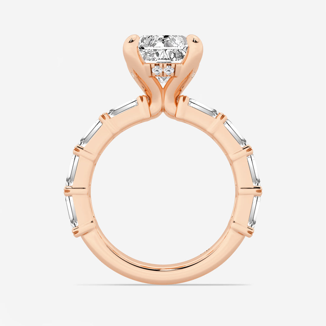 Seraphine Radiant Lab-Grown Diamond Hidden Halo Engagement Ring