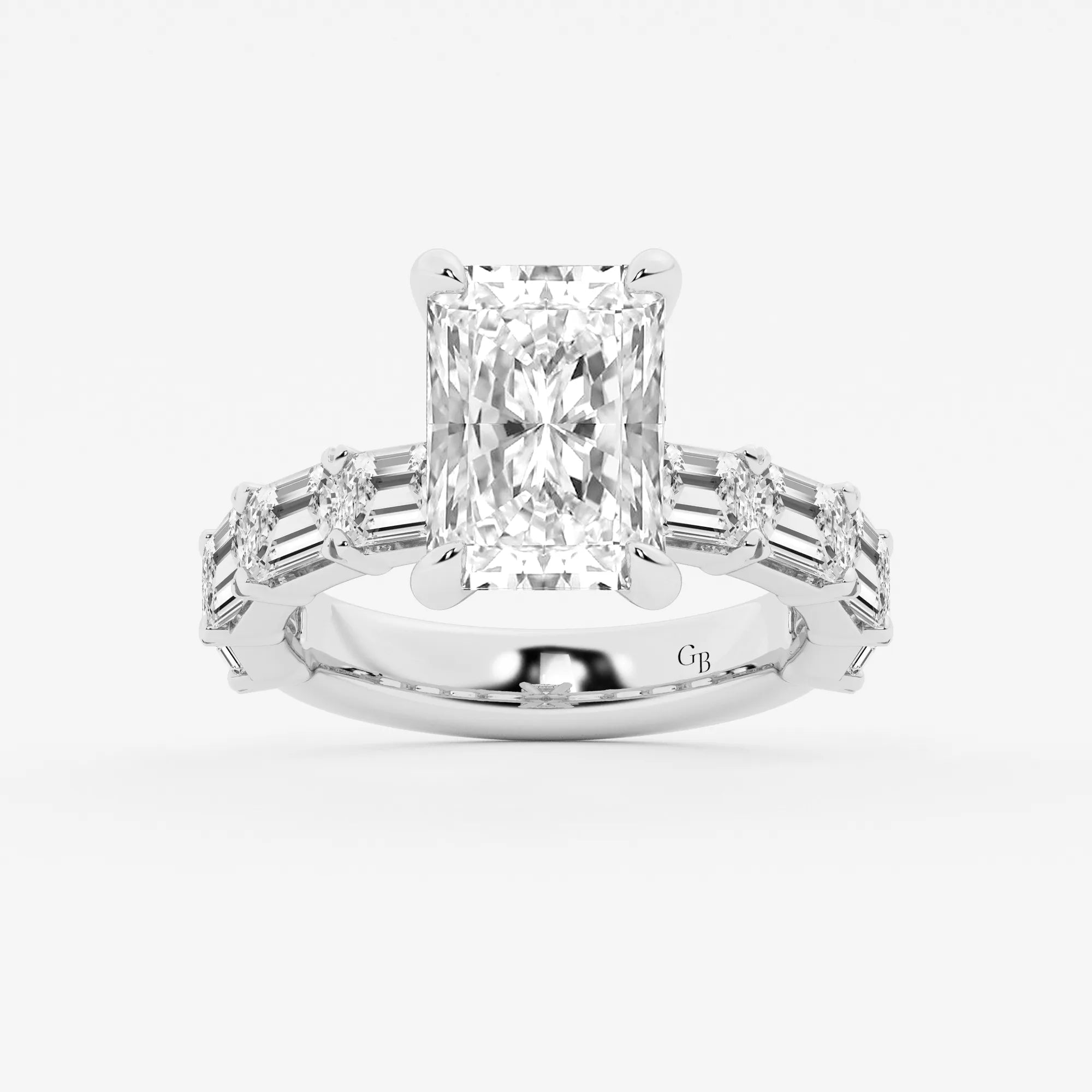 Seraphine Radiant Lab-Grown Diamond Hidden Halo Engagement Ring