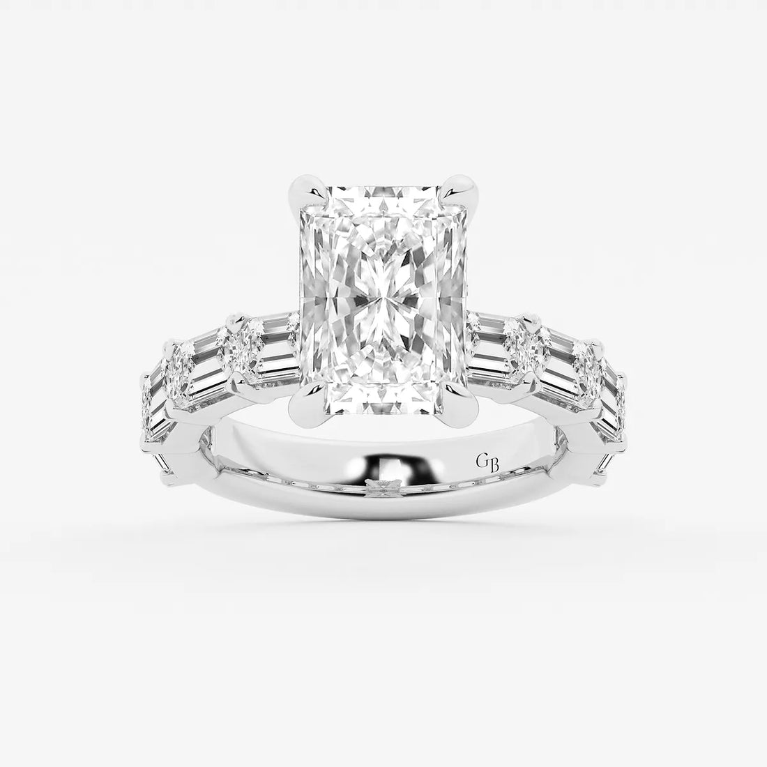 Seraphine Radiant Lab-Grown Diamond Hidden Halo Engagement Ring