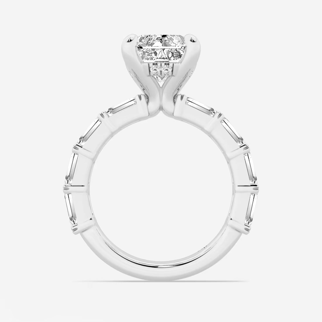 Seraphine Radiant Lab-Grown Diamond Hidden Halo Engagement Ring