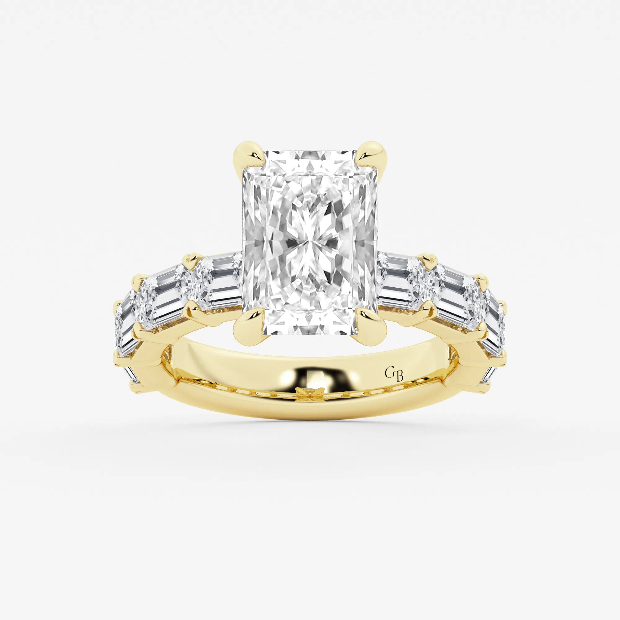 Seraphine Radiant Lab-Grown Diamond Hidden Halo Engagement Ring
