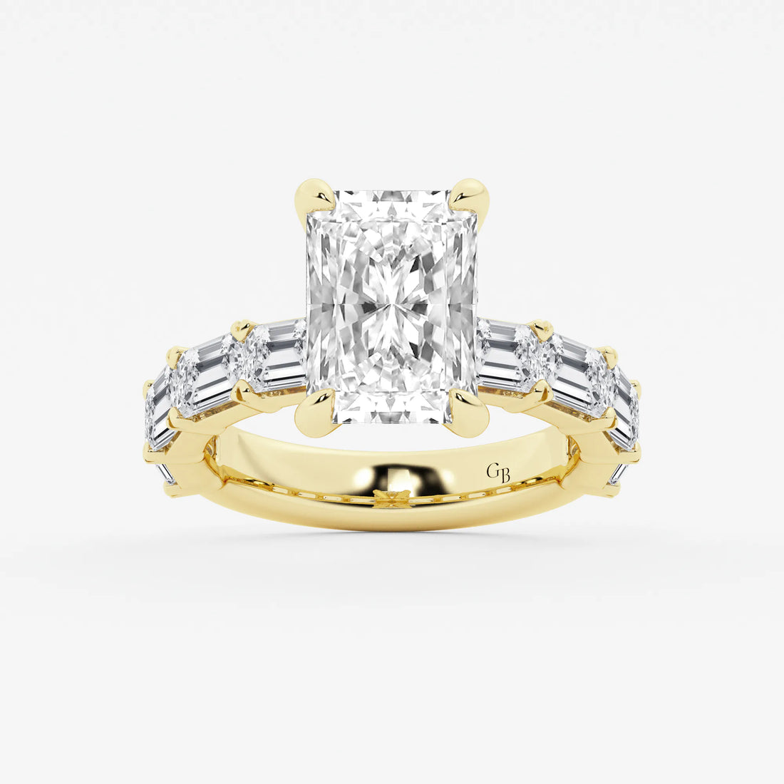 Seraphine Radiant Lab-Grown Diamond Hidden Halo Engagement Ring