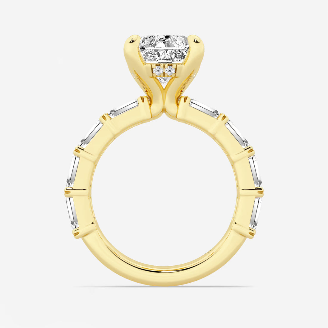 Seraphine Radiant Lab-Grown Diamond Hidden Halo Engagement Ring