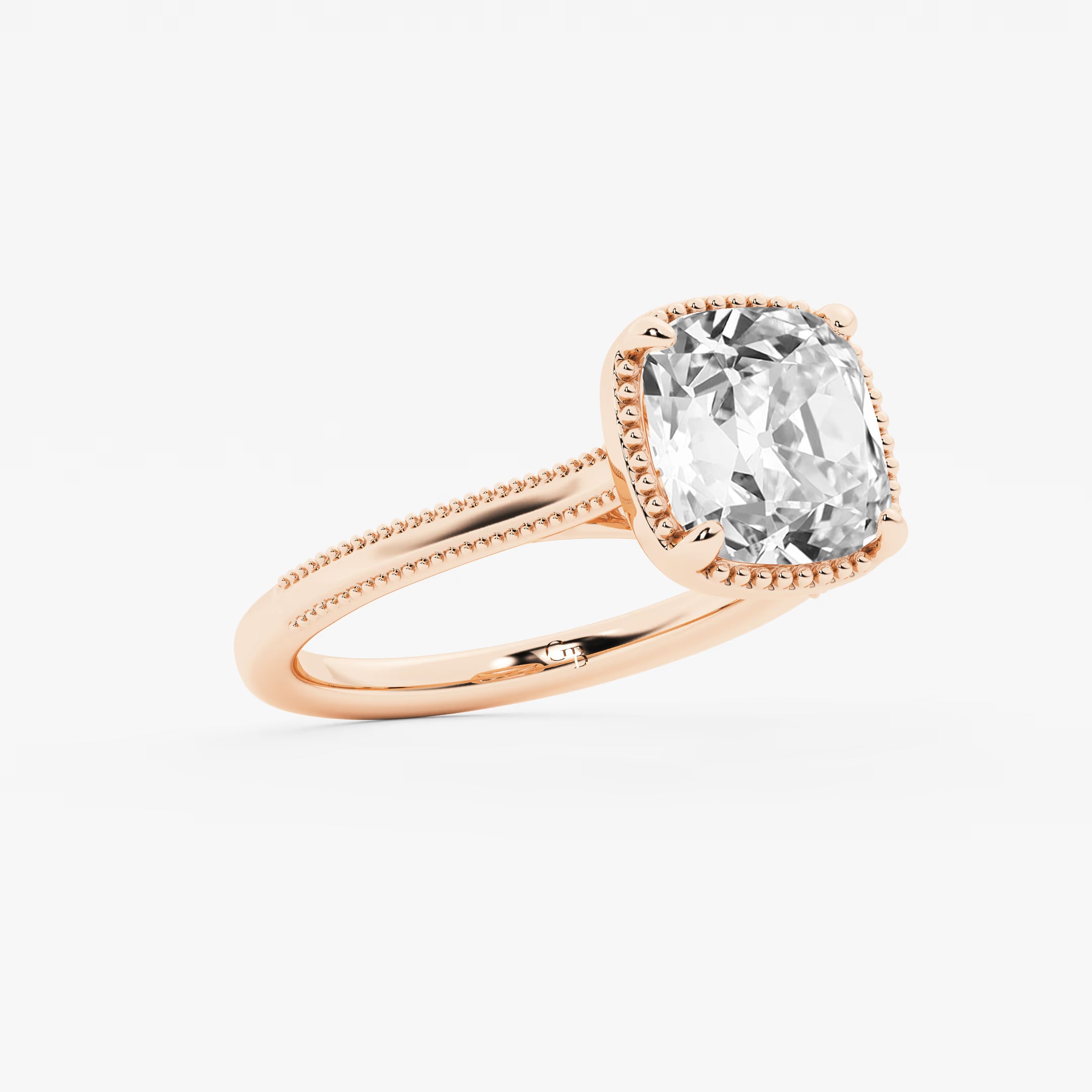 Antiquea Old Mine Cut Lab-Grown Diamond Vintage Solitaire Engagement Ring