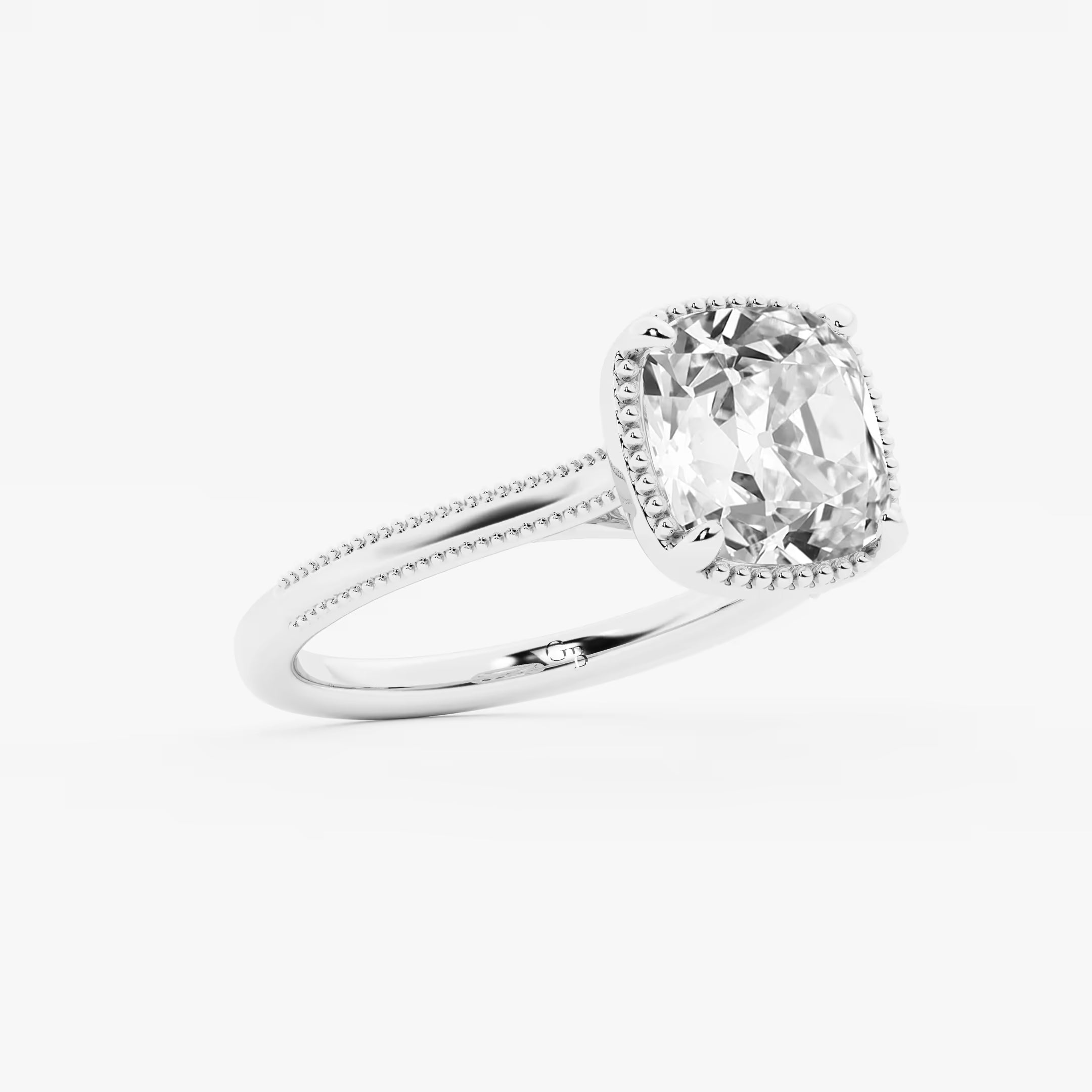 Antiquea Old Mine Cut Lab-Grown Diamond Vintage Solitaire Engagement Ring