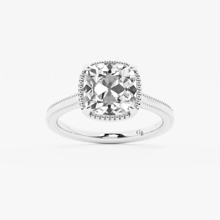 Antiquea Old Mine Cut Lab-Grown Diamond Vintage Solitaire Engagement Ring
