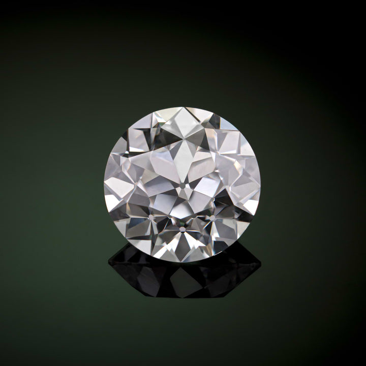Heritelle Old European Cut Lab-Grown Diamond Vintage Side Stone Engagement Ring