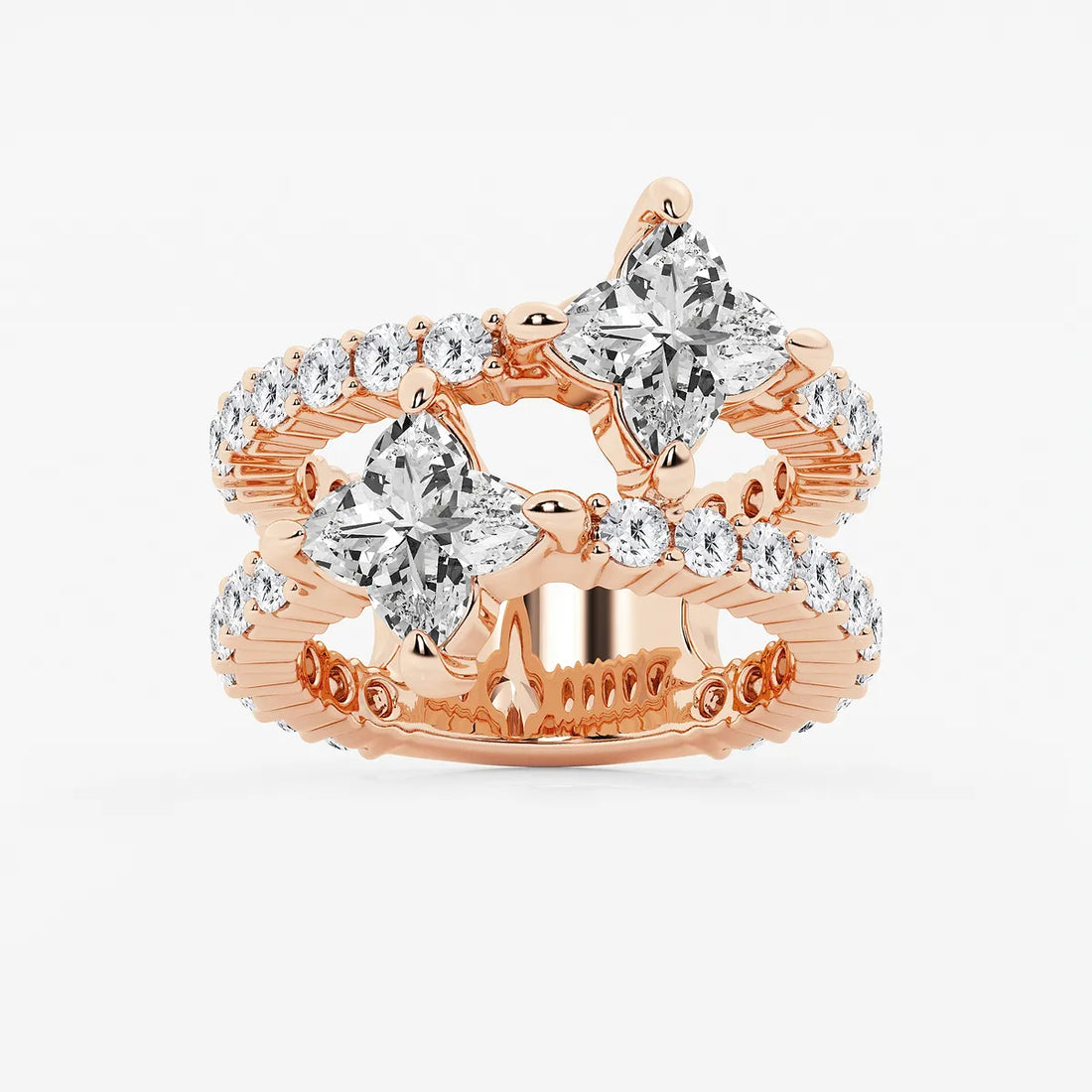 Muse Floréa Multi-Shape Lab-Grown Diamond Asymmetric Flower Ring