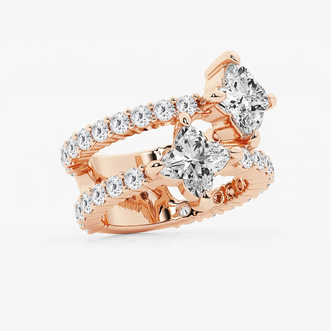 Muse Floréa Multi-Shape Lab-Grown Diamond Asymmetric Flower Ring