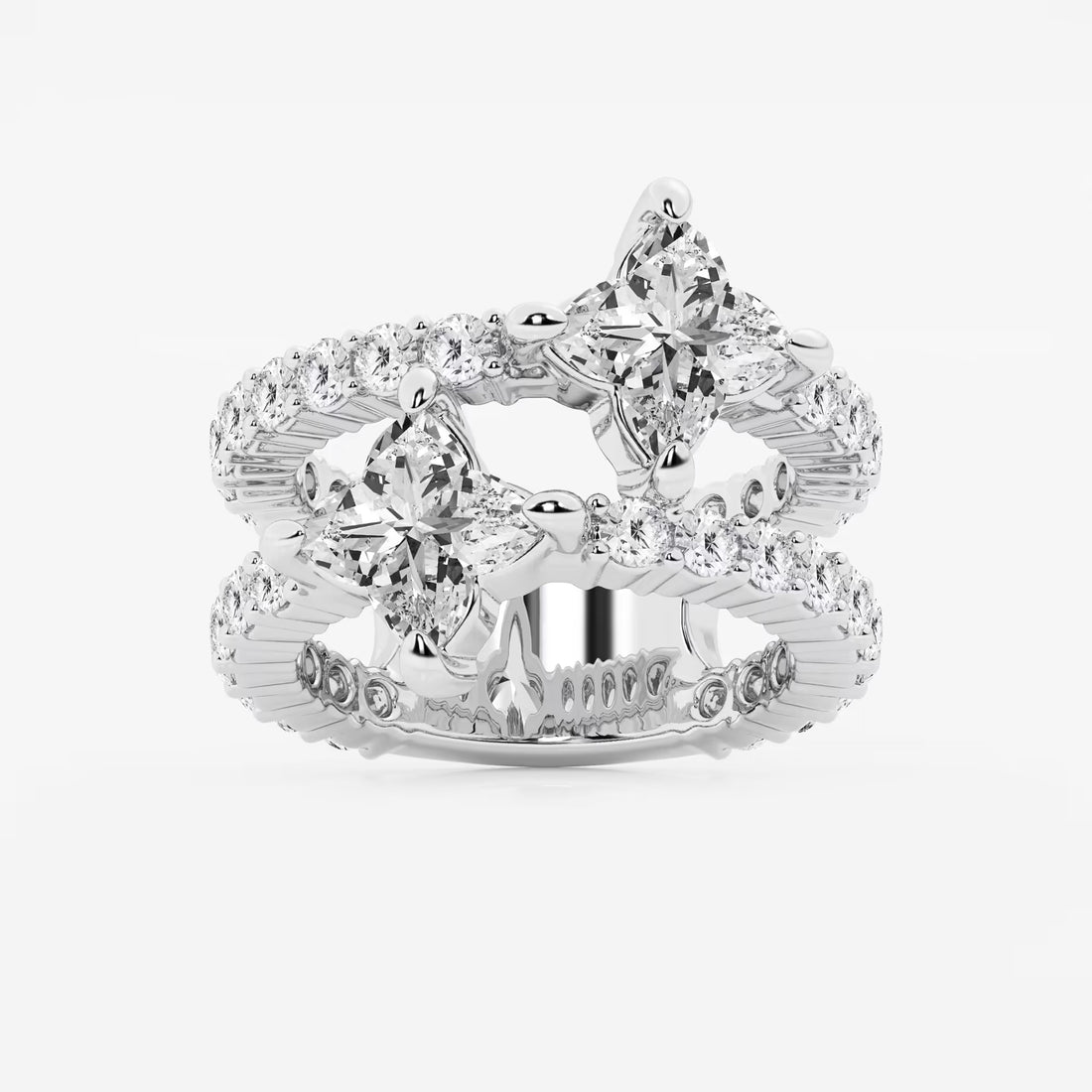 Muse Floréa Multi-Shape Lab-Grown Diamond Asymmetric Flower Ring