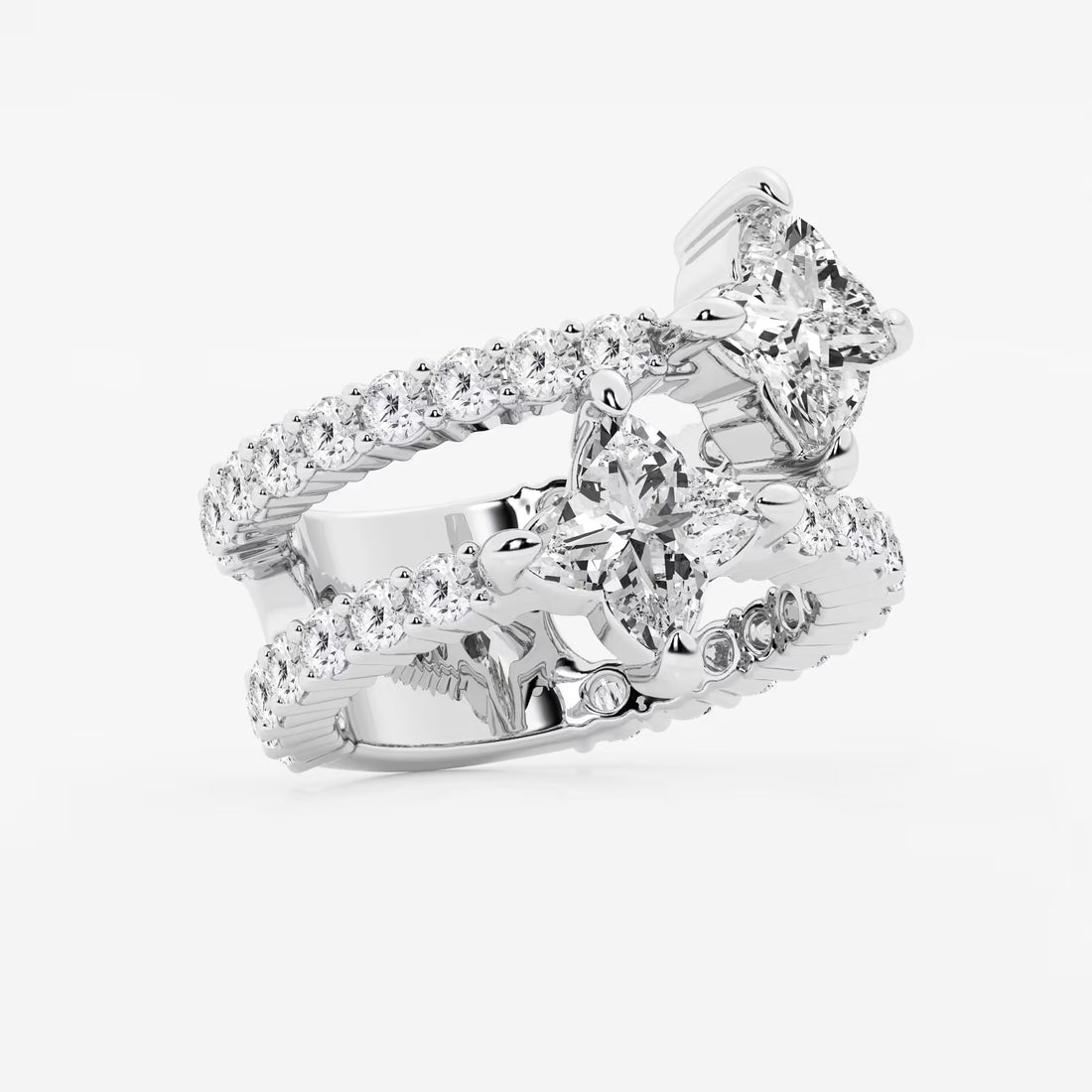 Muse Floréa Multi-Shape Lab-Grown Diamond Asymmetric Flower Ring