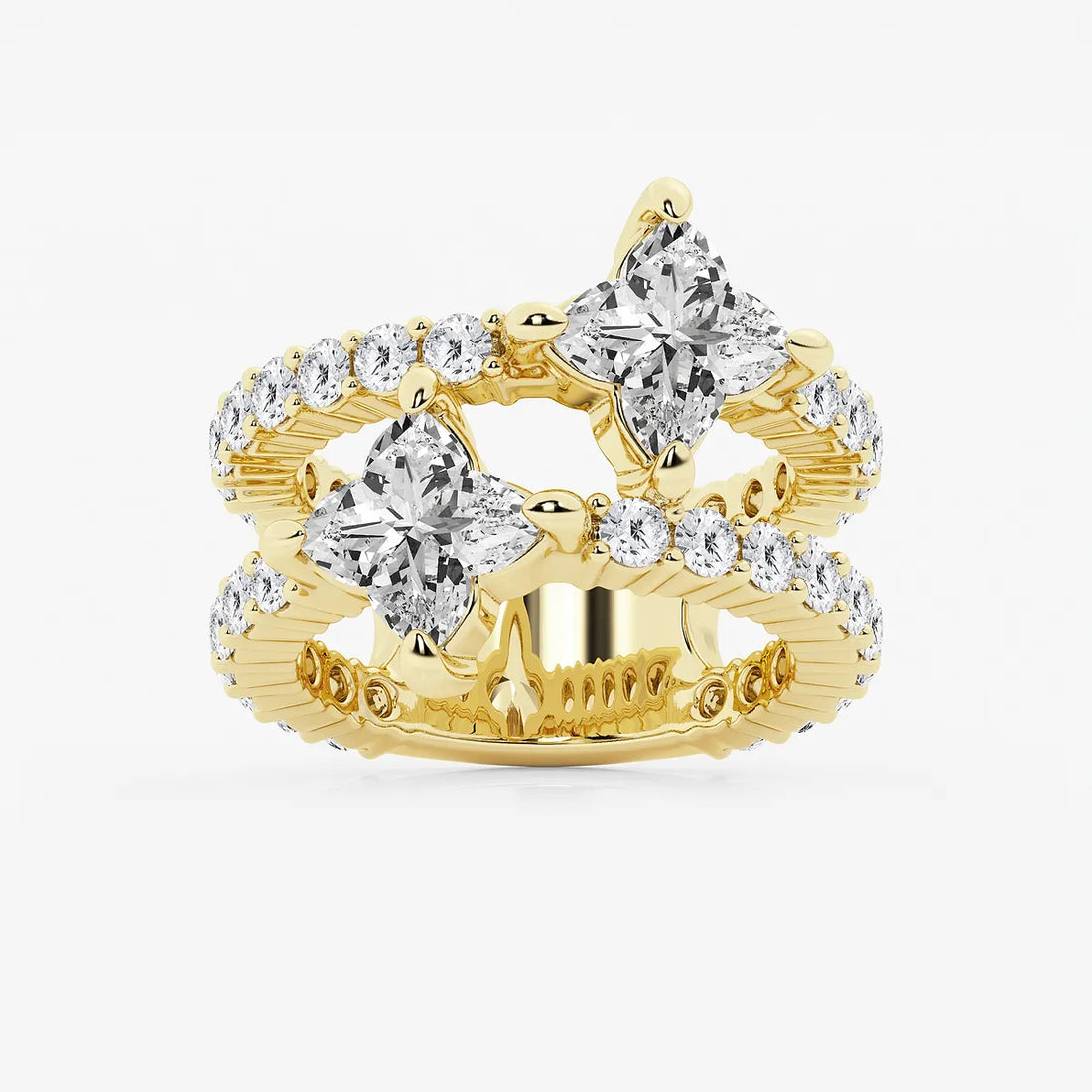 Muse Floréa Multi-Shape Lab-Grown Diamond Asymmetric Flower Ring