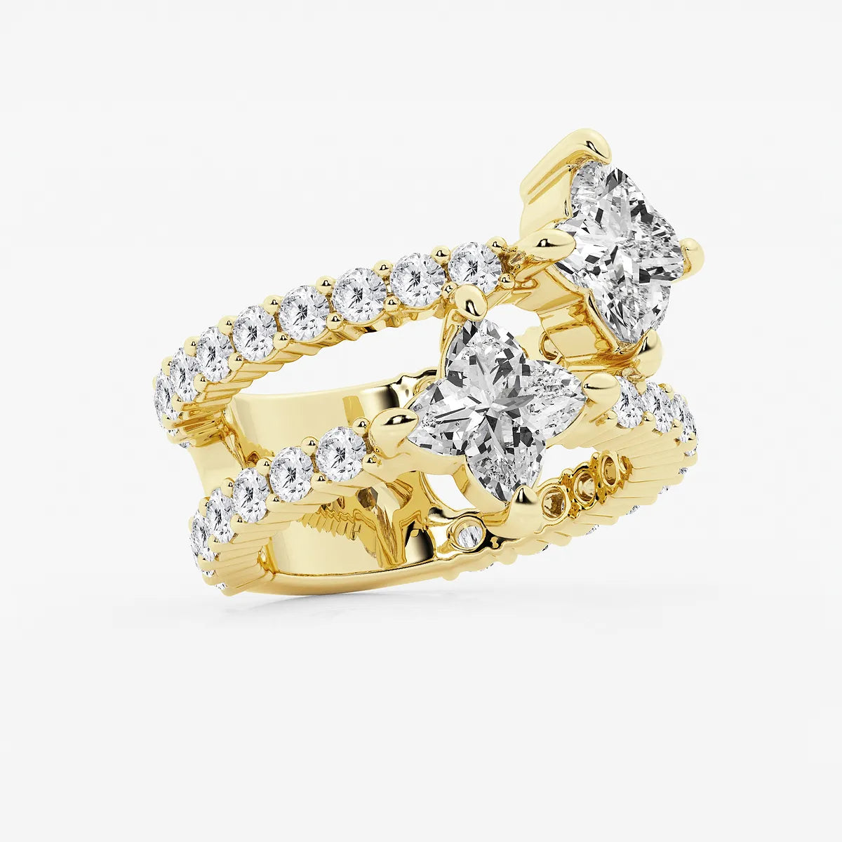 Muse Floréa Multi-Shape Lab-Grown Diamond Asymmetric Flower Ring