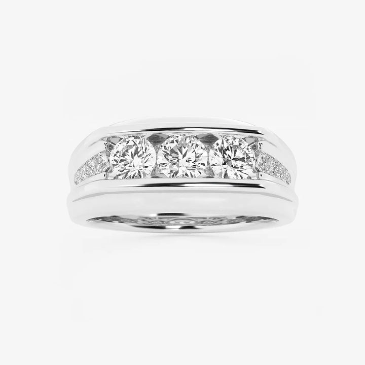 Trivanta Round Lab-Grown Diamond Men’s Channel Set Wedding Band