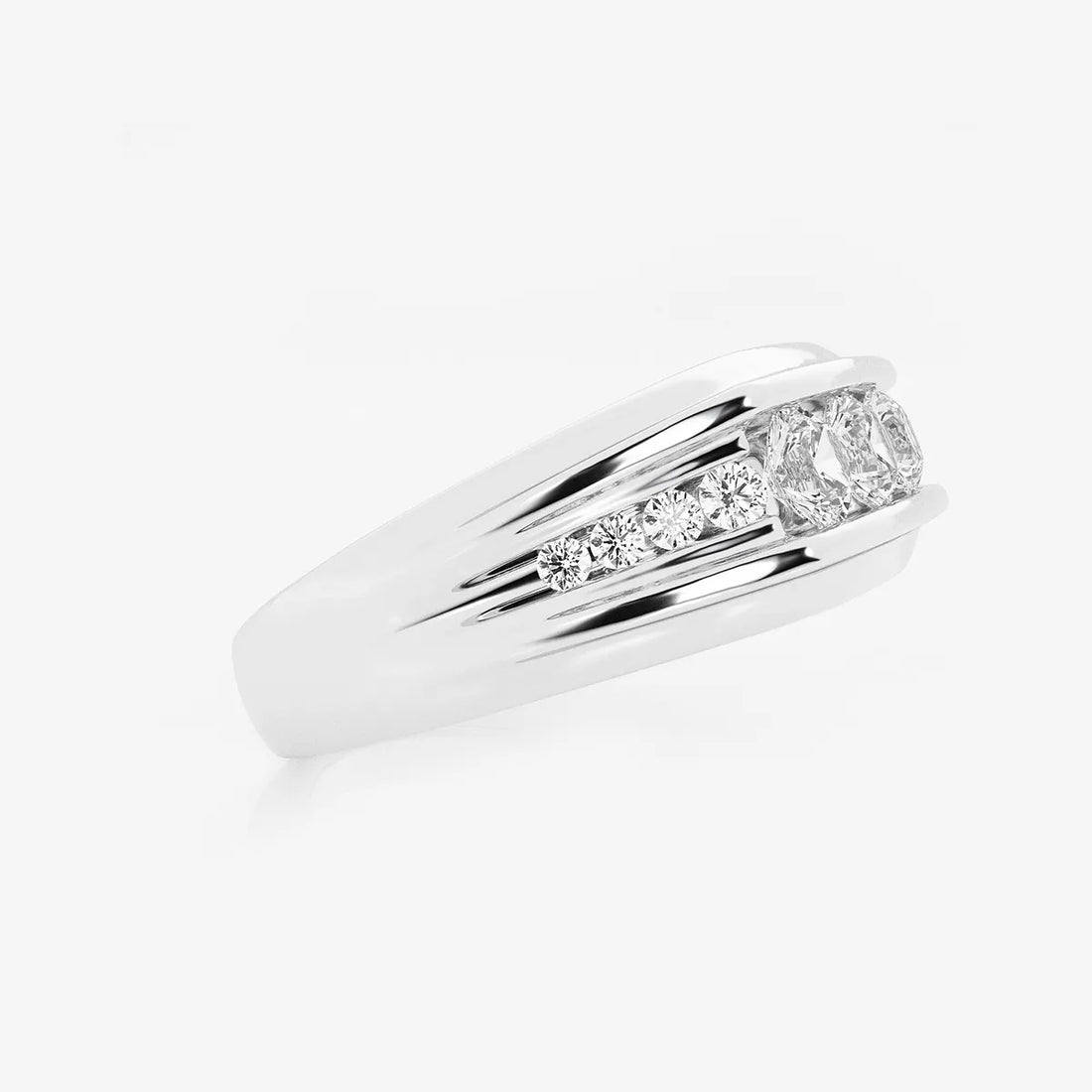Trivanta Round Lab-Grown Diamond Men’s Channel Set Wedding Band