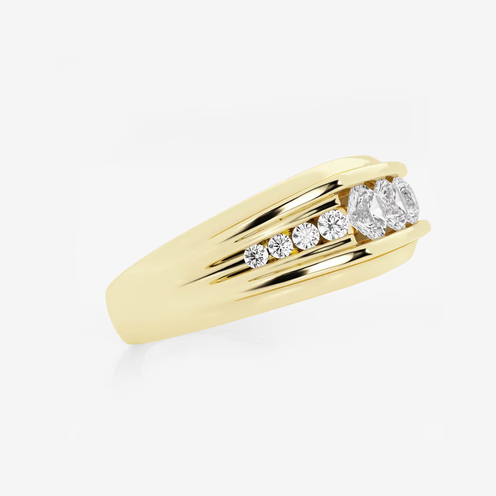 Trivanta Round Lab-Grown Diamond Men’s Channel Set Wedding Band