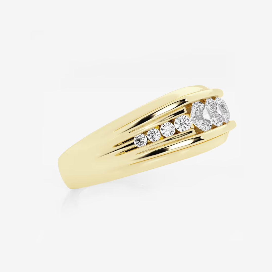 Trivanta Round Lab-Grown Diamond Men’s Channel Set Wedding Band