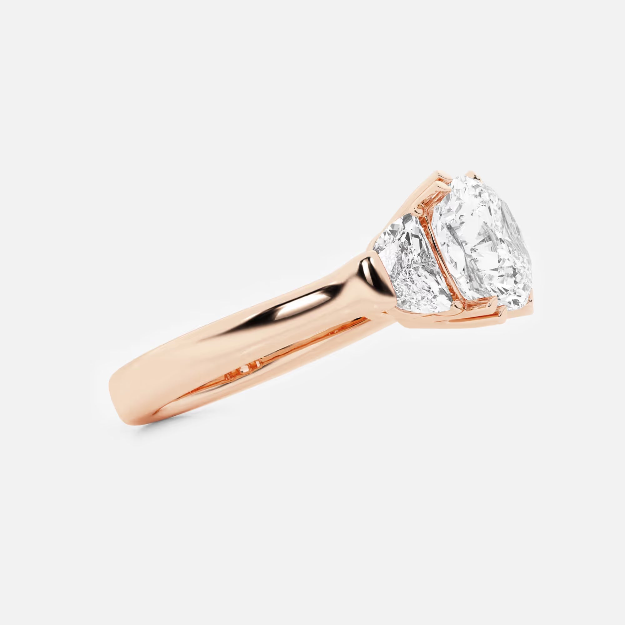 Aurora Cushion Lab-Grown Diamond Side Stone Engagement Ring