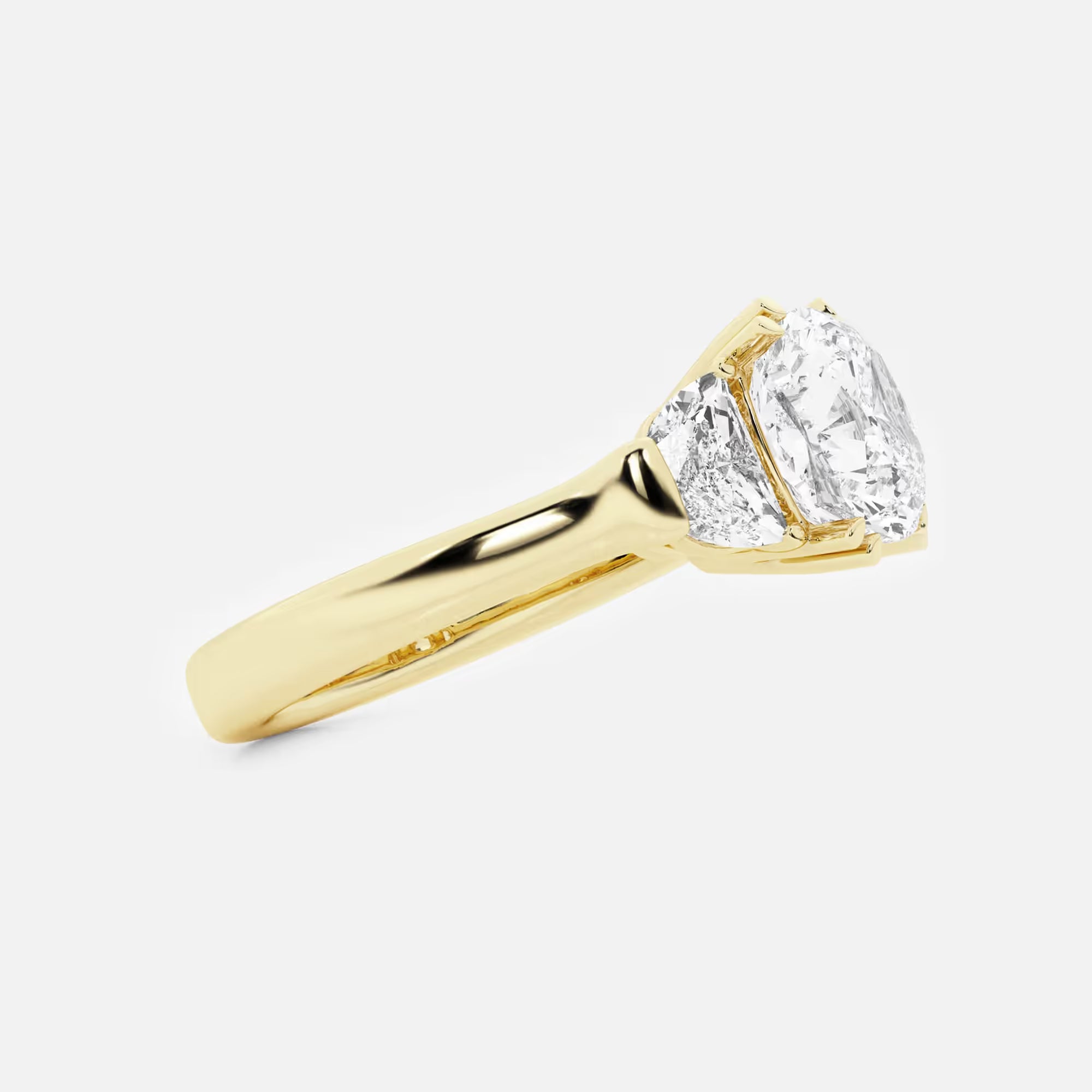 Aurora Cushion Lab-Grown Diamond Side Stone Engagement Ring