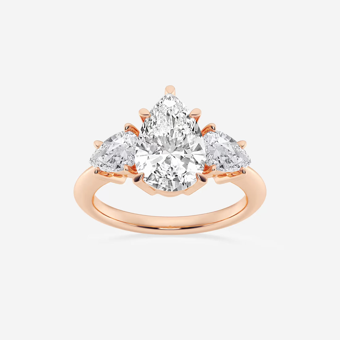 Pear Lab Grown Diamond Three-Stone Engagement Ring