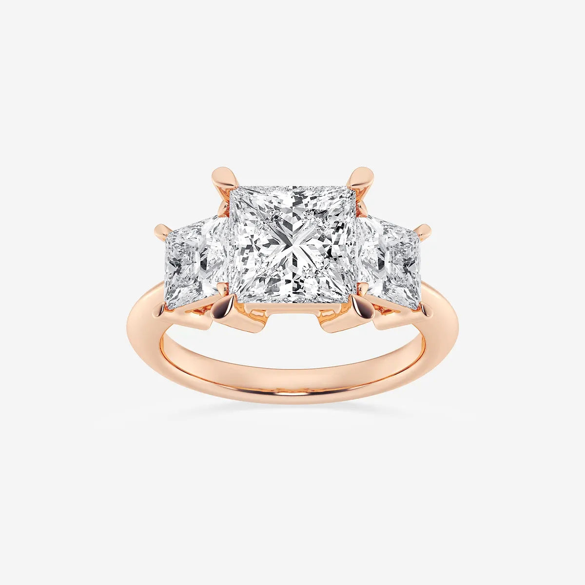 Trinity Royale Princess Cut Lab-Grown Diamond Three-Stone Engagement Ring