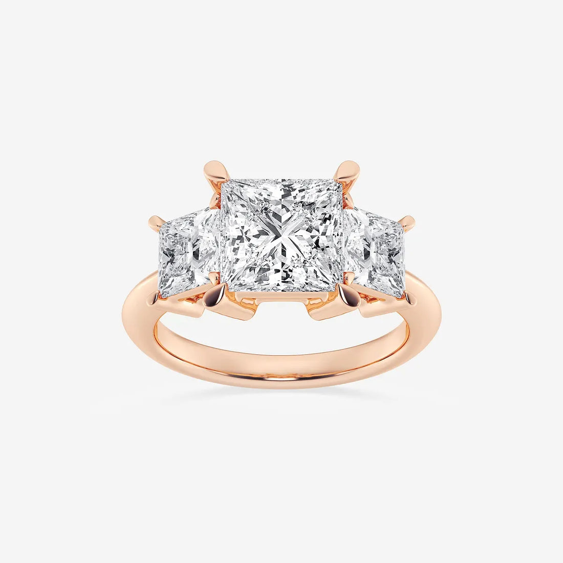 Trinity Royale Princess Cut Lab-Grown Diamond Three-Stone Engagement Ring