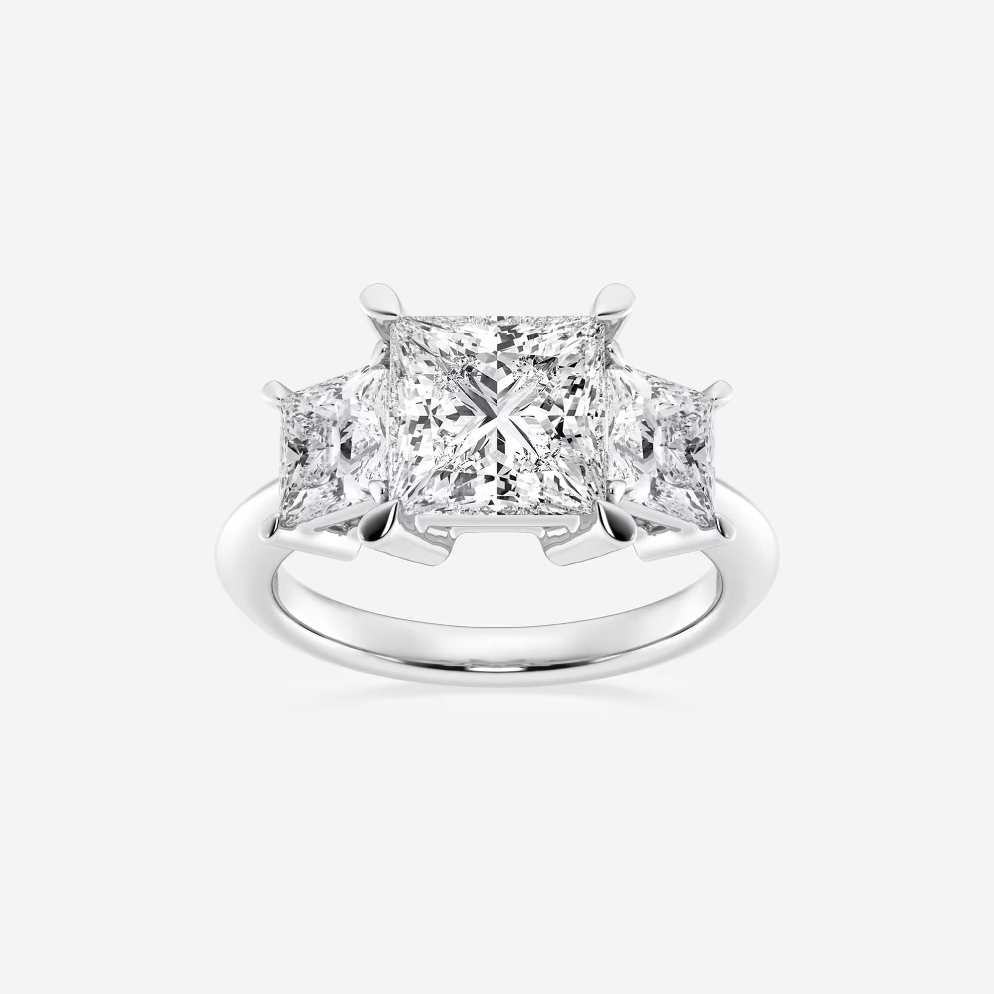 Trinity Royale Princess Cut Lab-Grown Diamond Three-Stone Engagement Ring