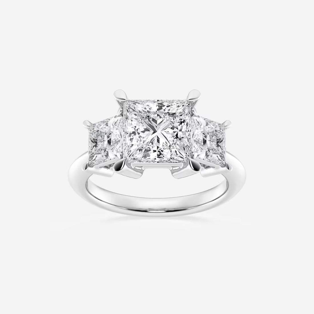 Trinity Royale Princess Cut Lab-Grown Diamond Three-Stone Engagement Ring