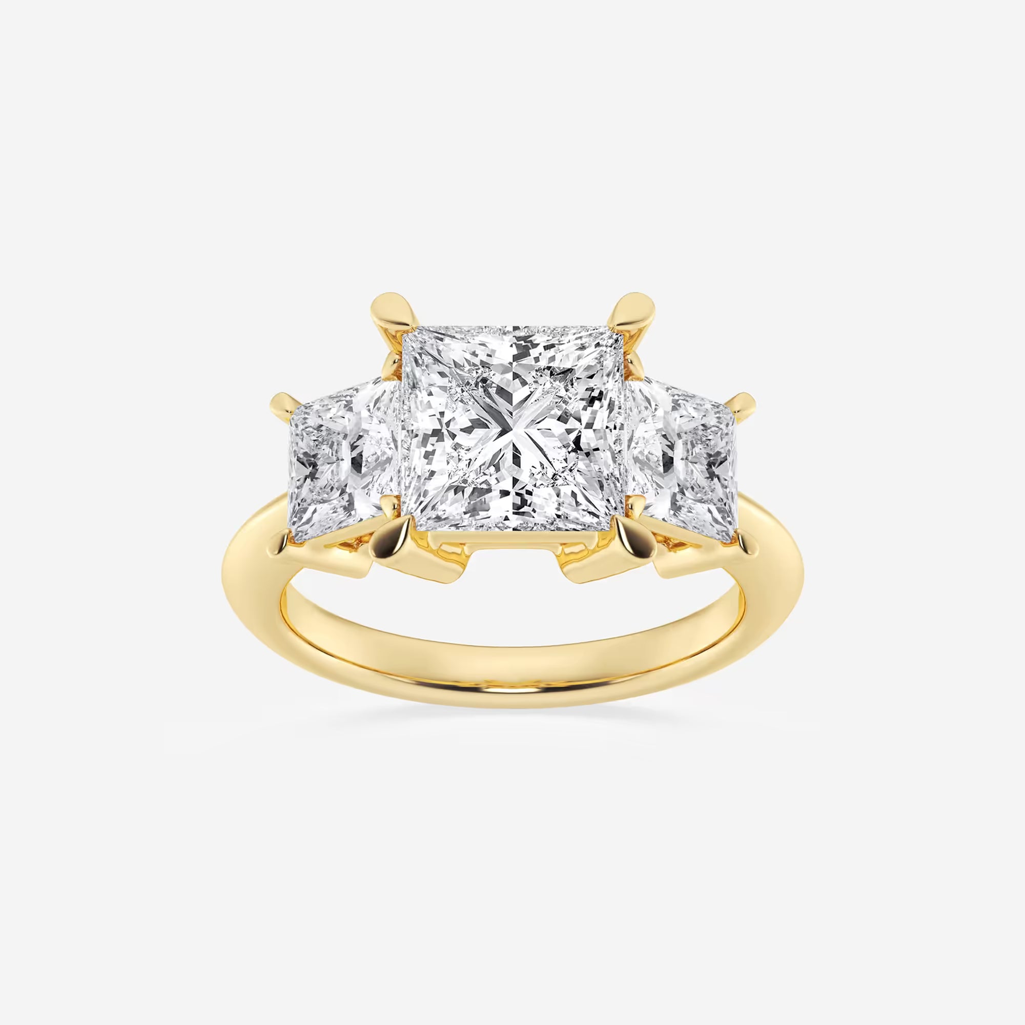 Trinity Royale Princess Cut Lab-Grown Diamond Three-Stone Engagement Ring