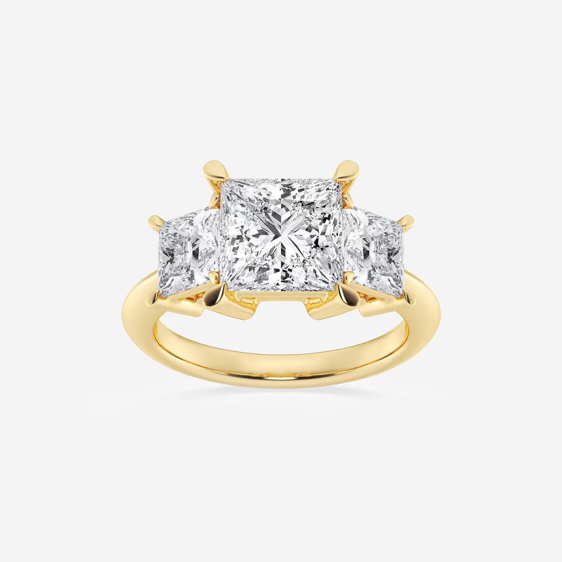 Trinity Royale Princess Cut Lab-Grown Diamond Three-Stone Engagement Ring